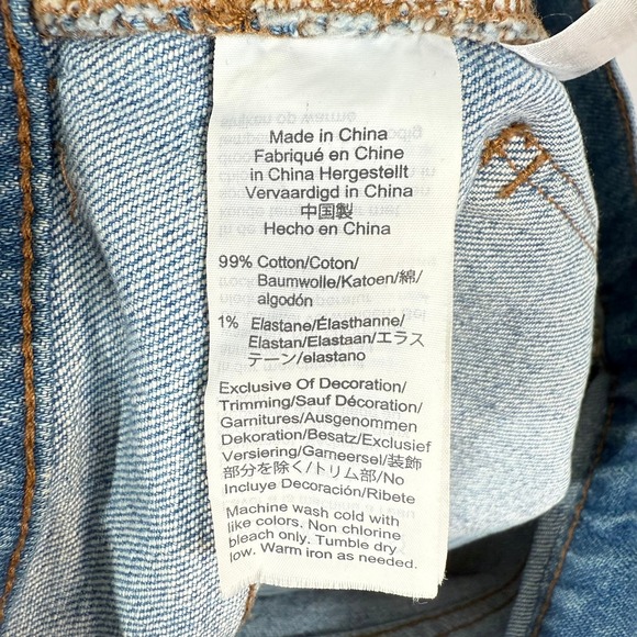 Madewell Womens Classic Straight Leg Jeans Size 28 Distressed Frayed Hem Denim - Picture 8 of 12